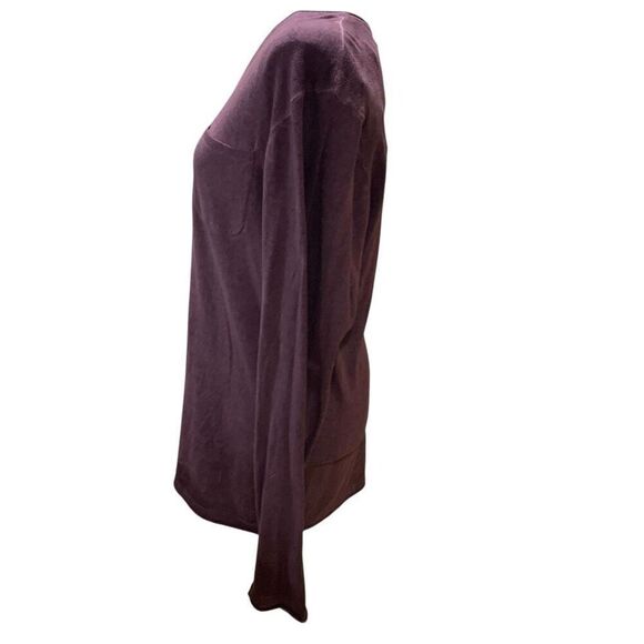 Buffalo David Bitton Tunic Top Purple L/S Mini-Pocket V-Neck Loose Wmn Sz L NWT - Picture 4 of 13